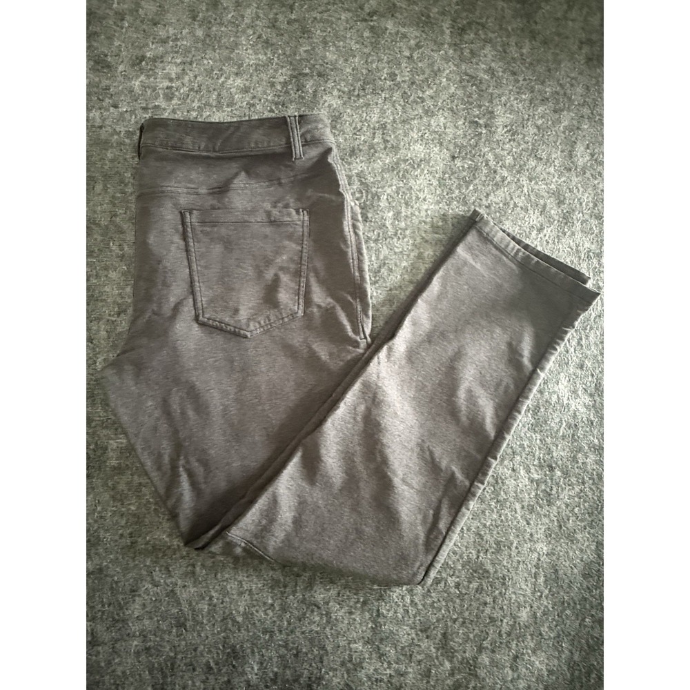 Lululemon Mens ABC Slim Pants 38x34 Obsidian Grey Tech Canvas Stretch